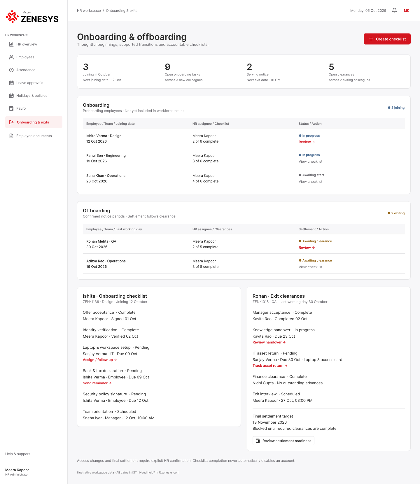 Onboarding & offboarding — Desktop